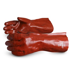 Red PVC Chemical Gloves - 18"