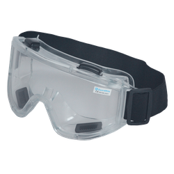 Clear Frame Safety Goggles with elastic strap